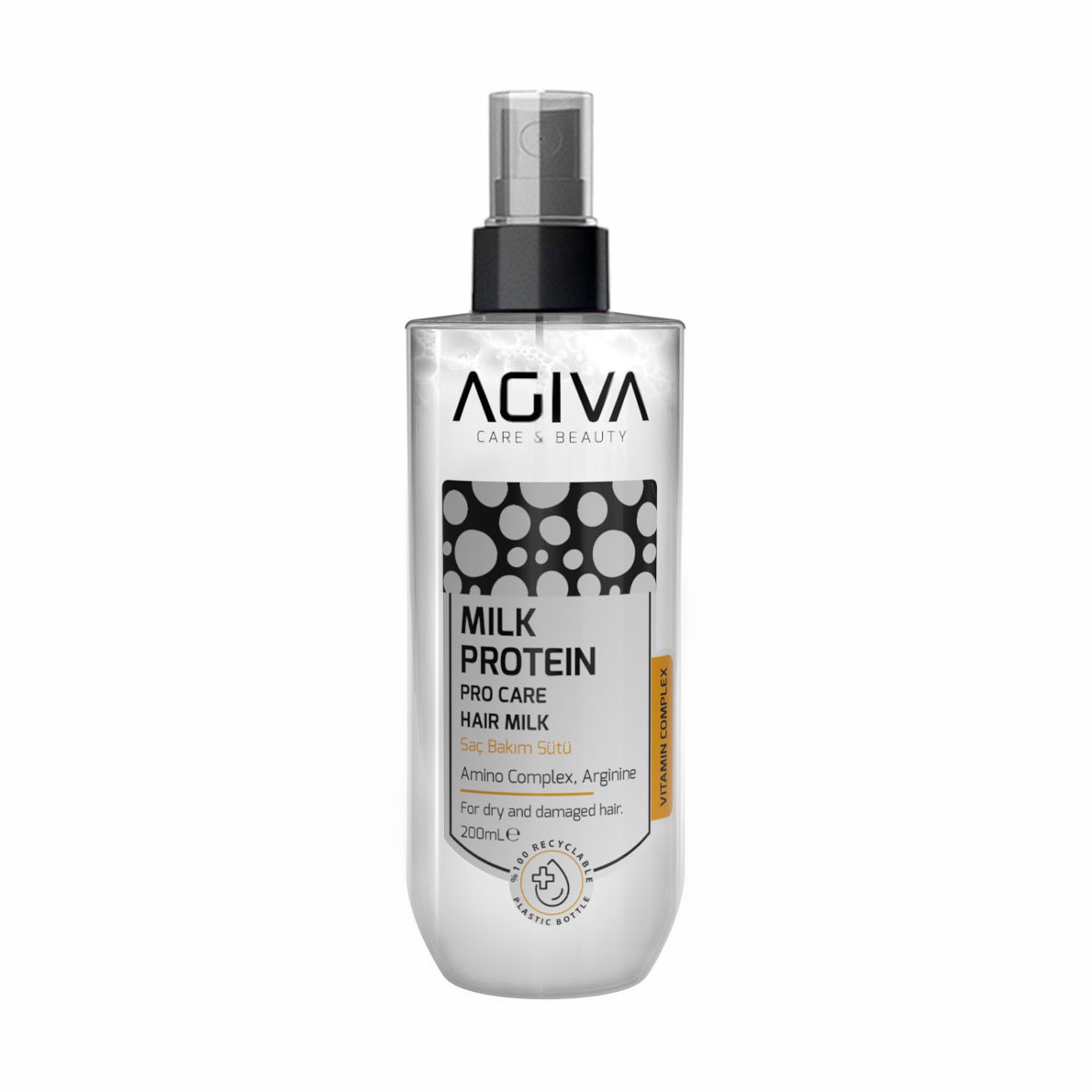 Молочко для волосся Agiva Milk Protein Pro Care Hair Milk з вітаміним комплексом, 200 мл